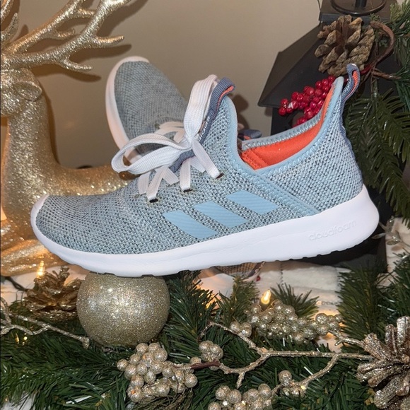 Adidas Women's Sneakers - Light Blue and White - Picture 1 of 5